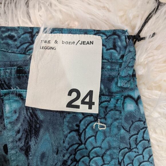 NWT Rag & Bone Peacock Print Legging jeans - Picture 5 of 11